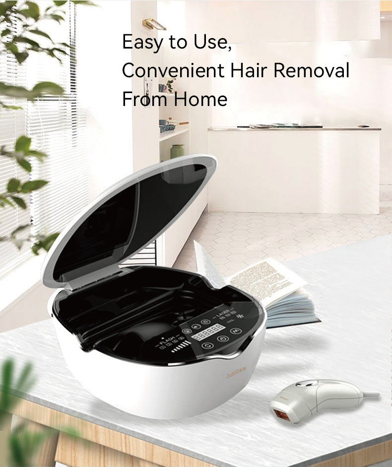 JUSTDEAR Laser Hair Removal Device for Women and Men, Hair Removal with Ice-Cooling, 5 Energy Levels, Home Use for Body & Face